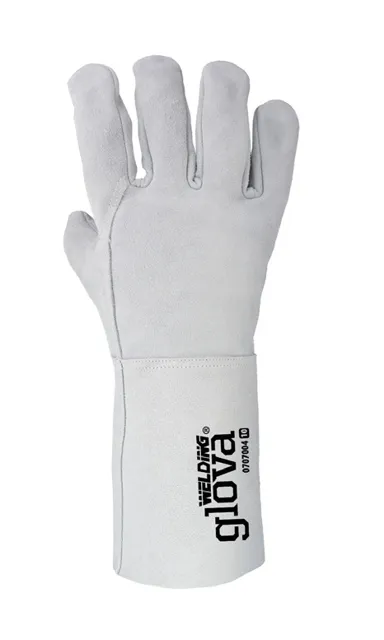 Luva soldador crute bovino cinzenta 35 cm