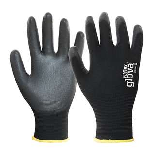 Luva Nylon Revestimento Poliuretano Preto